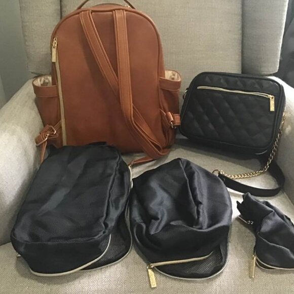 Itzy Ritzy Mini Diaper Bag + Double Take Crossbody + Packing Cube lot - Picture 3 of 8